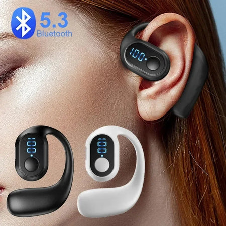 Fones de Ouvido Bluetooth 5.3 TWS sem fio com gancho