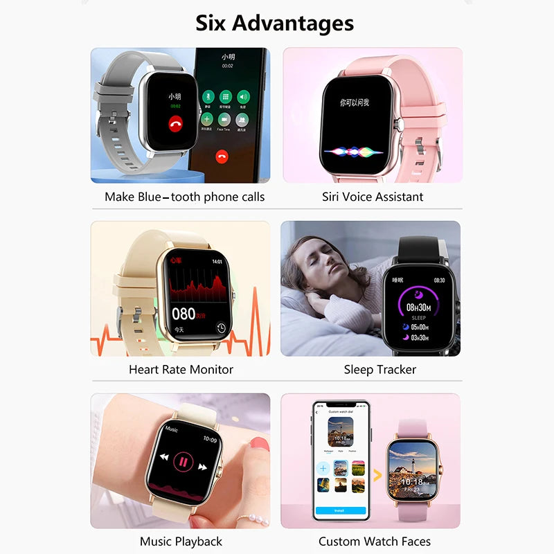 Smartwatch Inteligente Fitness Feminino Original 1.83"2025